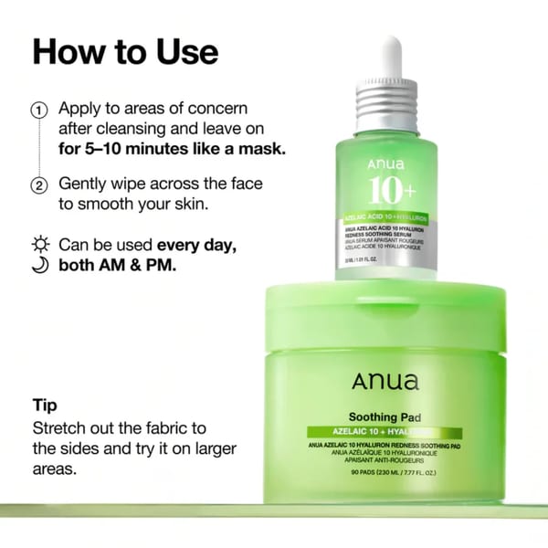 Anua 10 Hyaluron Redness Soothing Pad
