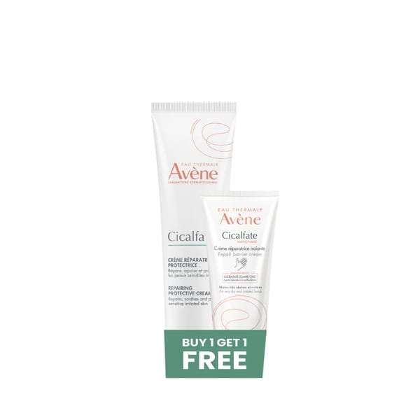 Avène Cicalfate+ مجموعة العناية بحاجز البشرة واليدين - اشتري 1 واحصلي على 1 مجاناً