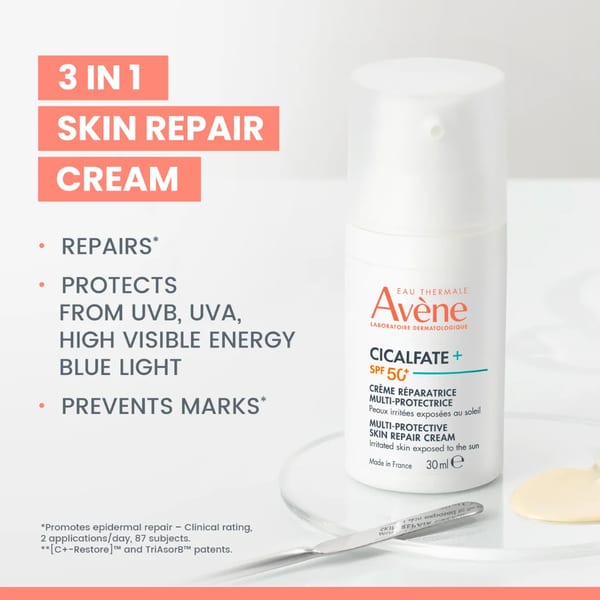 Avène Cicalfate كريم العناية المتعددة الواقي من الشمس SPF50+ بحجم 30مل