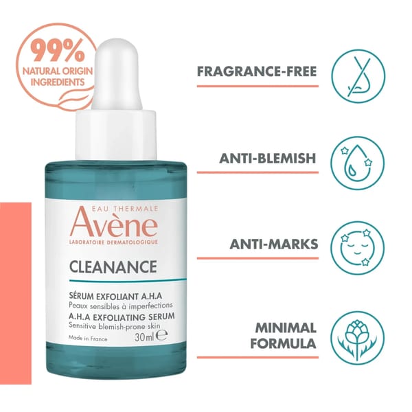 Avène Cleanance سيروم مقشر AHA بحجم 30 مل