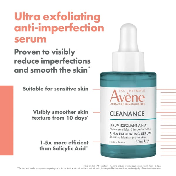 Avène Cleanance سيروم مقشر AHA بحجم 30 مل