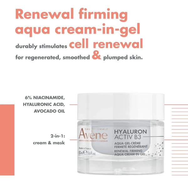 Avène Hyaluron Activ B3 كريم جل مائي مجدد وشادّ للبشرة