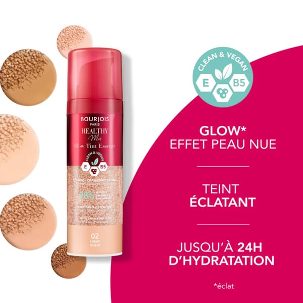 Bourjois Healthy Mix Glow Tint Essence - أساس سائل بإشراقة طبيعية