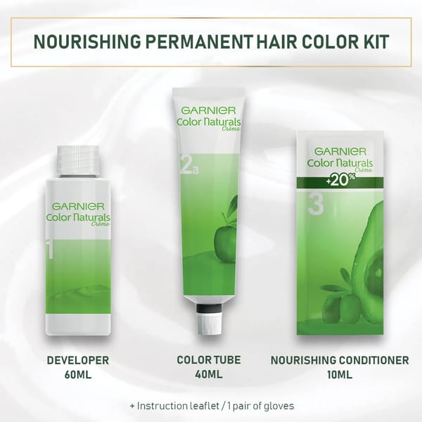 Garnier Color Naturals صبغة شعر مغذية دائمة، لون طبيعي لامع يدوم طويلاً