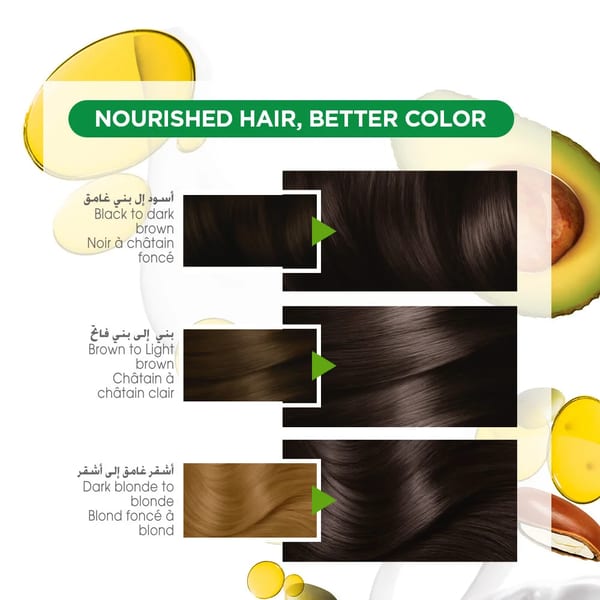Garnier Color Naturals صبغة شعر مغذية دائمة، لون طبيعي لامع يدوم طويلاً