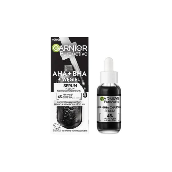 Garnier Face Serum AHA+BHA Charcoal 30ml