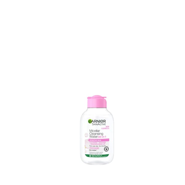 Garnier ماء ميسيلار منظف للوجه ومزيل مكياج وردي للبشرة الحساسة