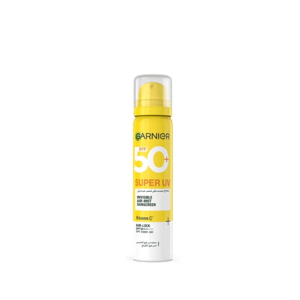 Garnier Super UV Invisible Air Mist Face & Body Sunscreen With SPF 50+ For All Skin Types 75ml
