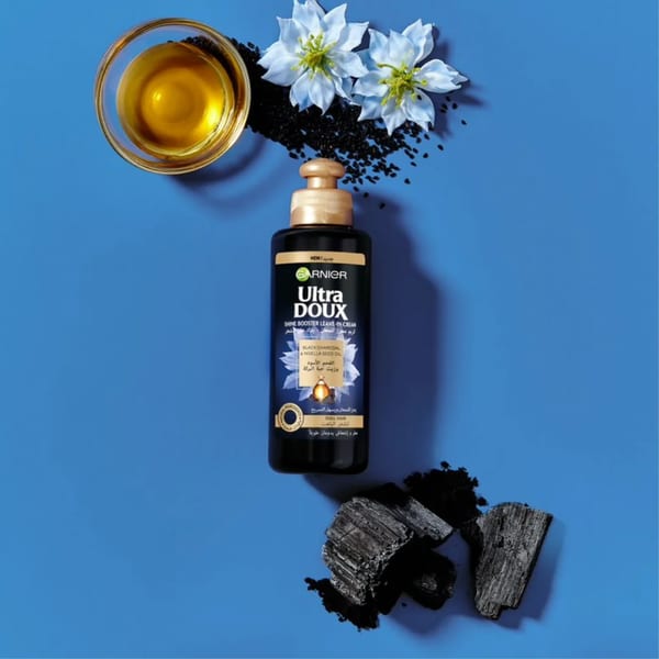Garnier Ultra Doux Black Charcoal كريم العناية بدون شطف 200ml