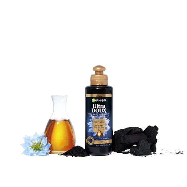 Garnier Ultra Doux Black Charcoal كريم العناية بدون شطف 200ml