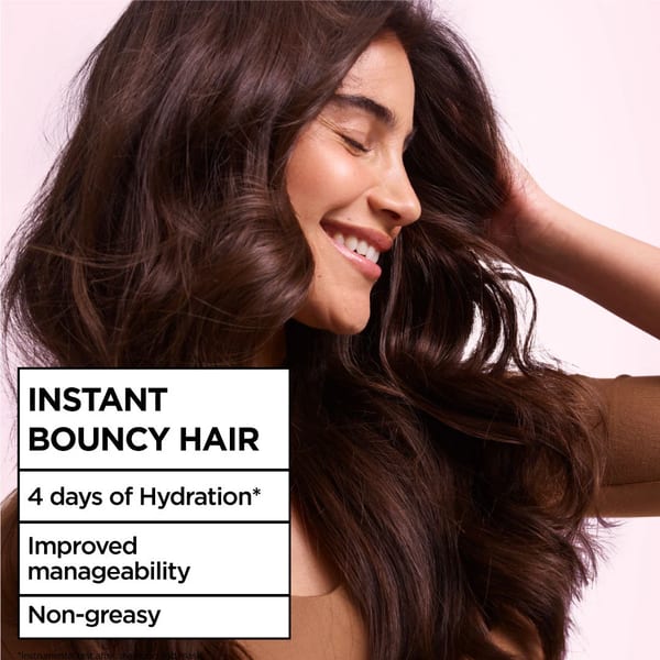 كريم التصفيف Ultra Doux Grape Moisture 2 في 1 من Garnier، ترطيب مكثف للشعر المفقود للماء مع ماء العنب المرطب وزيت بذور العنب المضاد للأكسدة