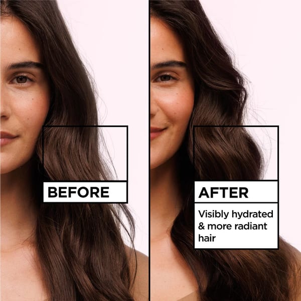 كريم التصفيف Ultra Doux Grape Moisture 2 في 1 من Garnier، ترطيب مكثف للشعر المفقود للماء مع ماء العنب المرطب وزيت بذور العنب المضاد للأكسدة