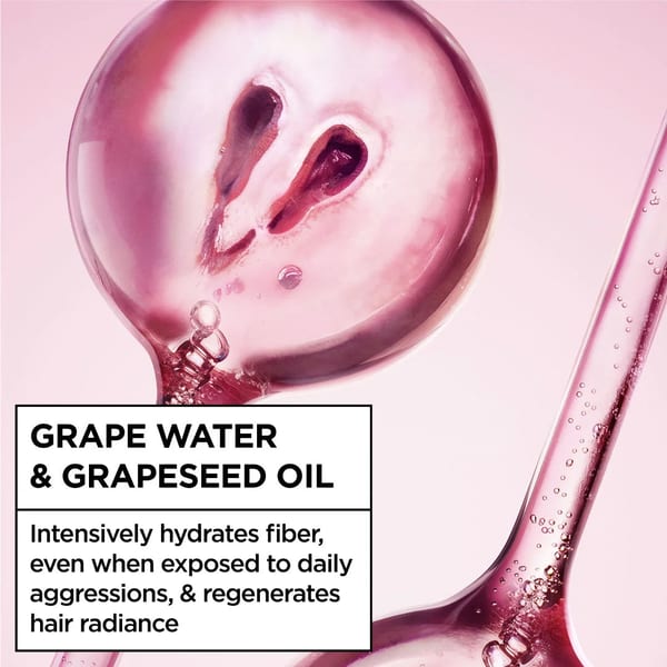 كريم التصفيف Ultra Doux Grape Moisture 2 في 1 من Garnier، ترطيب مكثف للشعر المفقود للماء مع ماء العنب المرطب وزيت بذور العنب المضاد للأكسدة