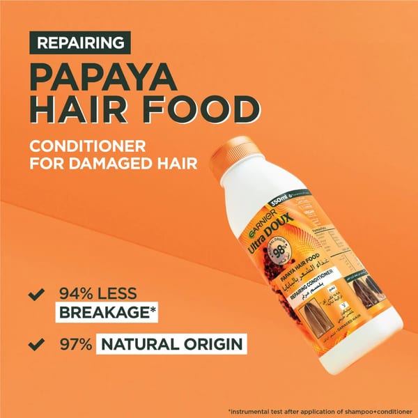 Garnier Ultra Doux Hair Food Papaya & Amla Conditioner نباتي