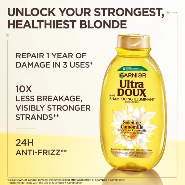 Garnier Ultra Doux شامبو البابونج