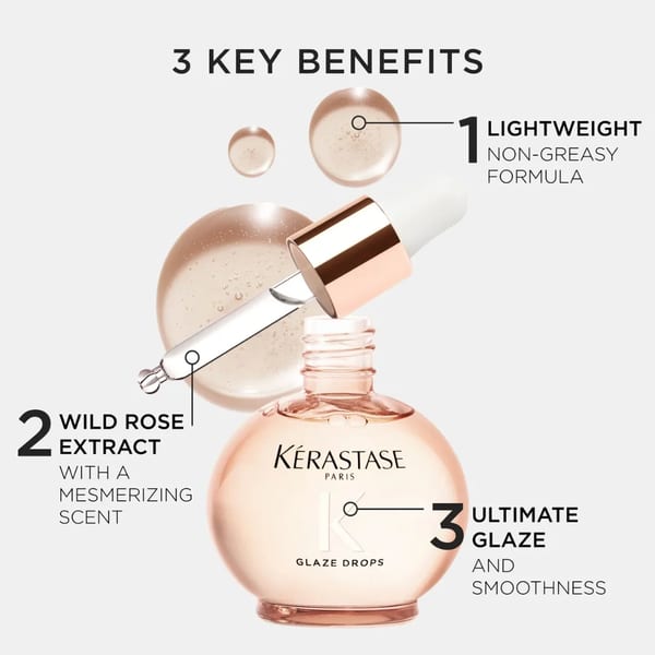 Kérastase Gloss Absolu زيت الشعر المضاد للتجعد Glaze Drops بحجم 45ml