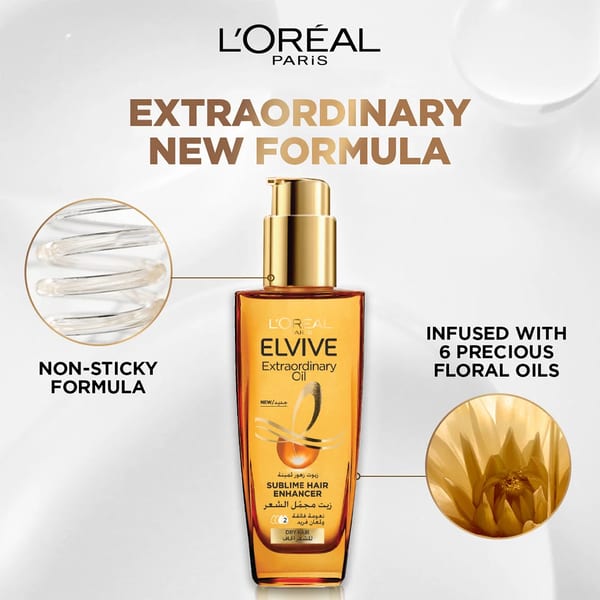 L’Oréal Paris Elvive Extraordinary hair oil treatment 50ml - سيروم للشعر الجاف