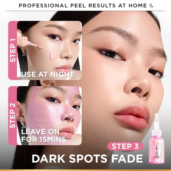 L'Oréal Paris سيروم Glycolic-Bright لتفتيح البشرة وتقليل البقع الداكنة بتركيبة مقشرة 15% AHA + BHA + PHA + Niacinamide 25ml