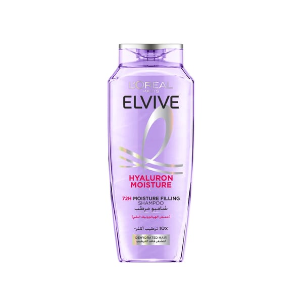 L'Oréal Paris Elvive شامبو 72 ساعة لترطيب الشعر الممتلئ بالهيالورون للشعر المفقود للترطيب