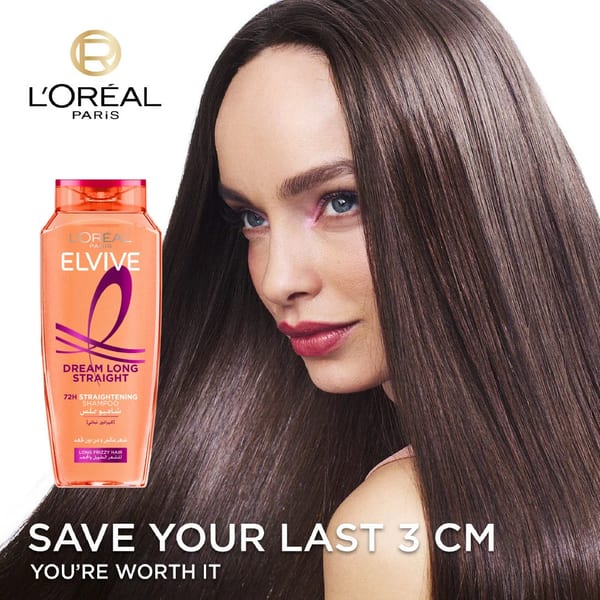 L'Oréal Paris Elvive Dream Long Straight Shampoo - زيت حبة البركة ومايكرو كيراتين