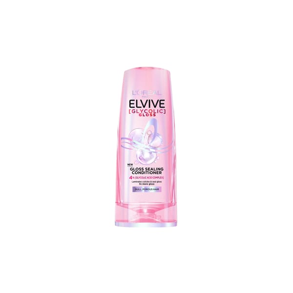 L'Oréal Paris Elvive Glycolic Gloss Gloss Sealing Conditioner for Dull Porous Hair Powered by 3% Glycolic Acid