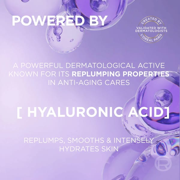 L'Oréal Paris, Hyaluron Expert, كريم مرطب ومنفخ لمنطقة العين، ضد الخطوط الدقيقة، لنفخ محيط العين، مع حمض الهيالورونيك، 50 مل