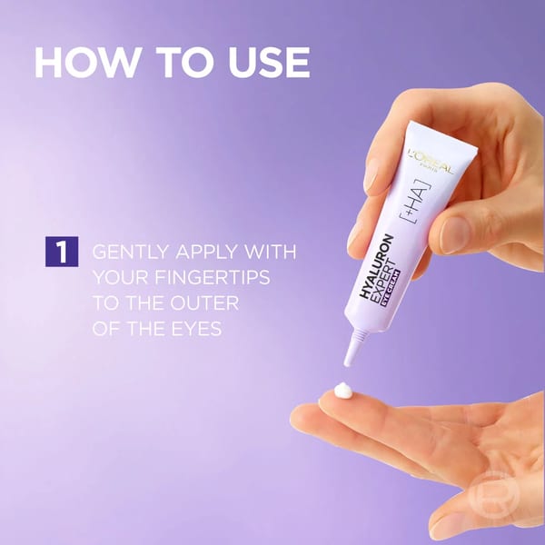 L'Oréal Paris, Hyaluron Expert, كريم مرطب ومنفخ لمنطقة العين، ضد الخطوط الدقيقة، لنفخ محيط العين، مع حمض الهيالورونيك، 50 مل