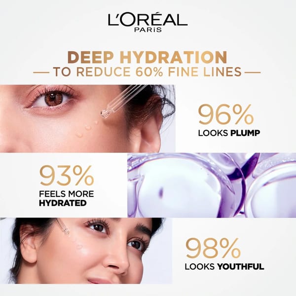 L'Oréal Paris, Hyaluron Expert سيروم للوجه، مع 1.5% حمض الهيالورونيك، لتقليل الخطوط الدقيقة، الترطيب وبشرة بمظهر شبابي، 30مل