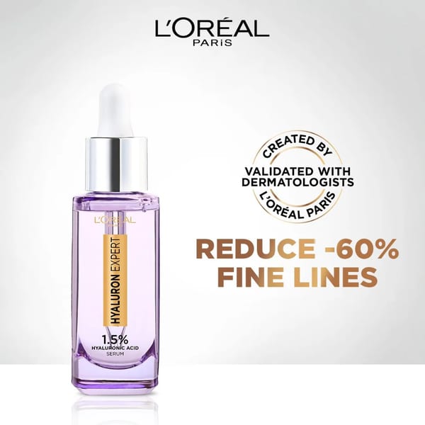 L'Oréal Paris, Hyaluron Expert سيروم للوجه، مع 1.5% حمض الهيالورونيك، لتقليل الخطوط الدقيقة، الترطيب وبشرة بمظهر شبابي، 30مل