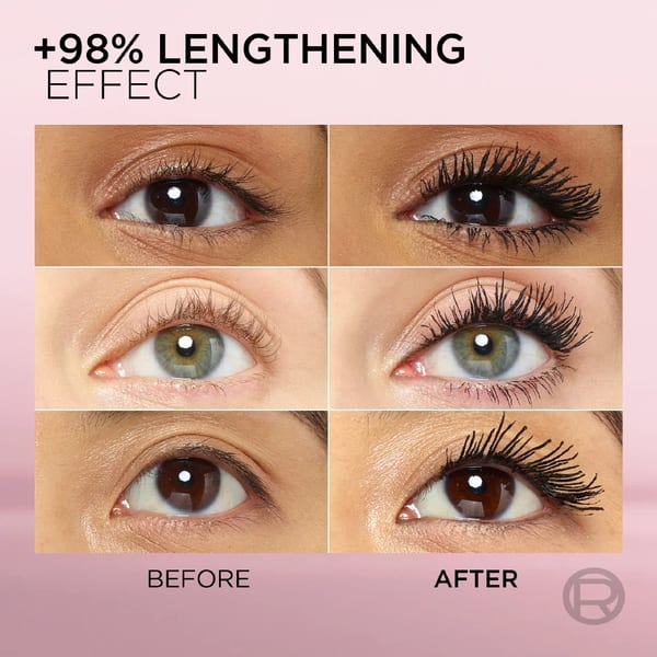 L'Oréal Paris Lash Paradise 24 Hour, Volumizing and Lengthening Black Mascara- Washable