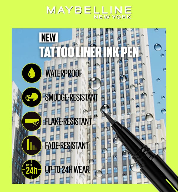 Maybelline قلم تاتو أسود Tattoo Liner Ink Pen