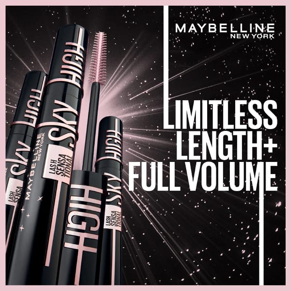 Maybelline Lash Sensational Cosmic Black Sky High لتكثيف وإطالة الرموش بلون أسود كثيف