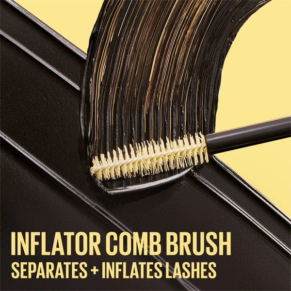 Maybelline New York Colossal Bubble Mascara حجم قابل للبناء ومظهر أنيق مع ثبات طويل لمدة 24 ساعة، فرشاة مشط منتفخة لفصل الرموش