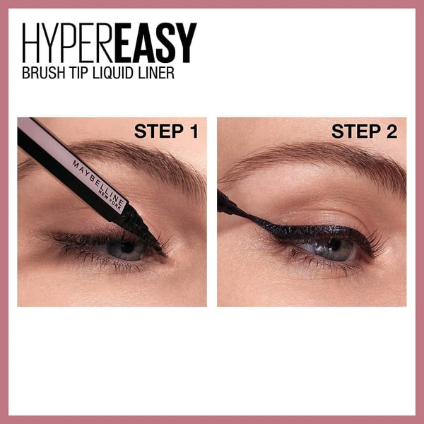 Maybelline New York Eyestudio Hyper Easy Liquid Liner Matte - أسود داكن يدوم حتى 24 ساعة