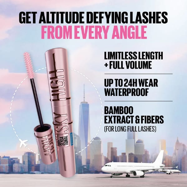 Maybelline New York ماسكارا Lash Sensational Sky High - لتكثيف وإطالة الرموش