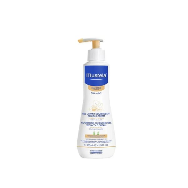 Mustela جل التنظيف المغذي للبشرة الجافة مع الكريم البارد