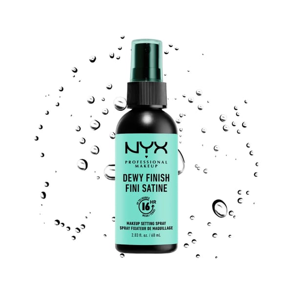 NYX Professional Makeup Dewy Finish, بخاخ تثبيت المكياج خفيف الوزن يدوم حتى 16 ساعة - 02, Dewy Finish 60ml