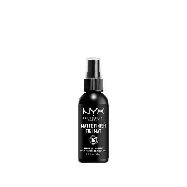 NYX Professional Makeup Setting Spray - لمسة نهائية مطفية، خفيف، يدوم طويلاً، يزيد ثبات المكياج حتى 16 ساعة، تركيبة نباتية ولم تُختبر على الحيوانات، 60 مل
