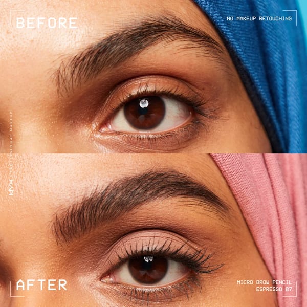 NYX Professional Makeup Micro Brow Pencil, قلم حواجب دقيق جداً، مزدوج الأطراف، بقاعدة قابلة للسحب وفرشاة سبولي