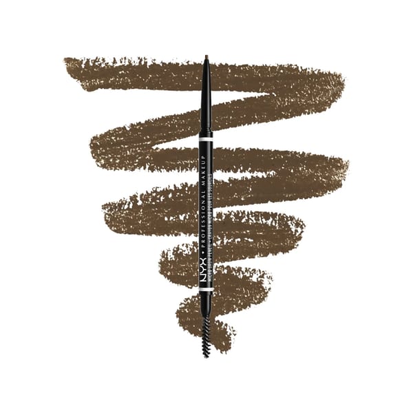NYX Professional Makeup Micro Brow Pencil, قلم حواجب دقيق جداً، مزدوج الأطراف، بقاعدة قابلة للسحب وفرشاة سبولي