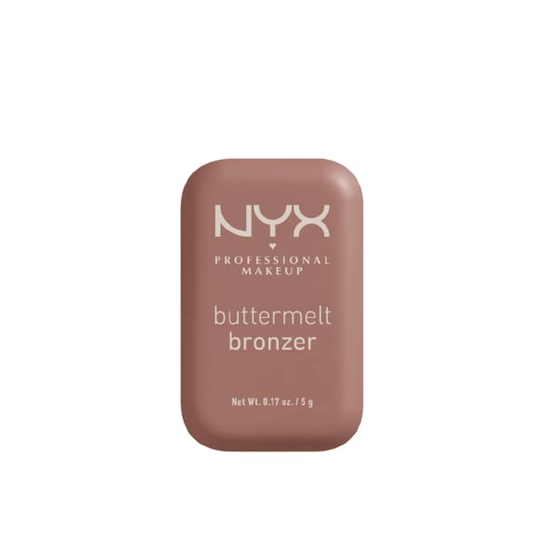 NYX Professional Makeup Buttermelt Bronzer, كريم أساس برونزر بودرة، يدوم 12 ساعة، مقاوم للتلاشي والانتقال، قابل للبناء، نباتي