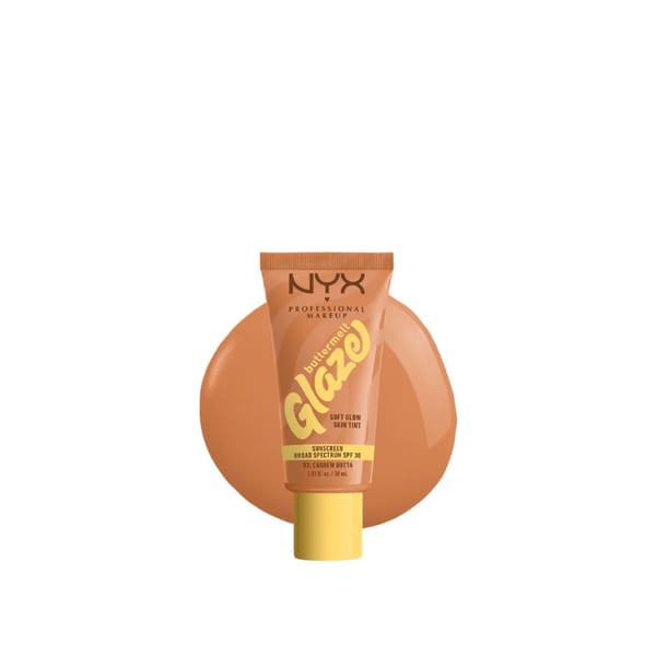 NYX Professional Makeup Buttermelt Glaze Soft Glow Skin Tint + SPF/FPS 30, كريم أساس, يدوم 12 ساعة