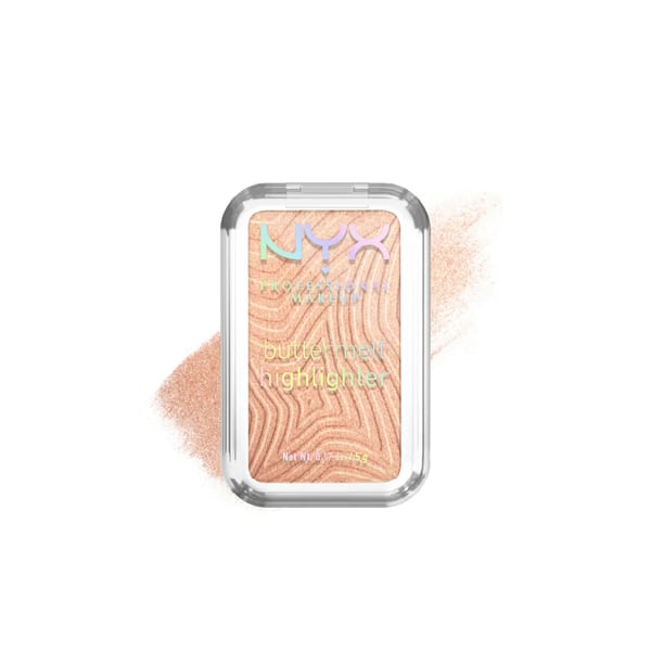 NYX Professional Makeup Buttermelt Highlighter, كريم أساس بودرة، يدوم 12 ساعة، مقاوم للتلاشي والانتقال