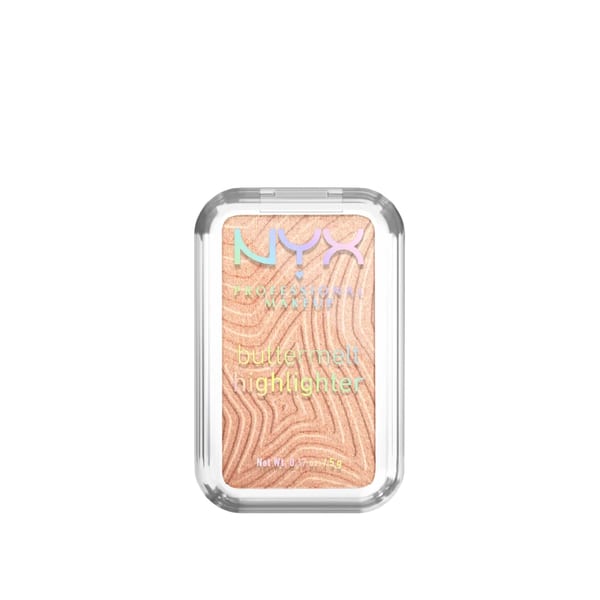 NYX Professional Makeup Buttermelt Highlighter, كريم أساس بودرة، يدوم 12 ساعة، مقاوم للتلاشي والانتقال