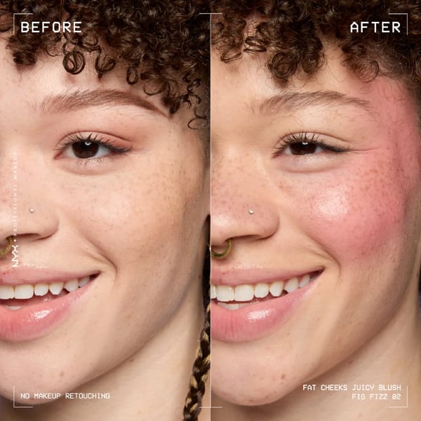NYX Professional Makeup Fat Cheeks Juicy Blush, أحمر خدود سائل، يدوم 12 ساعة، لا يبهت المنتج