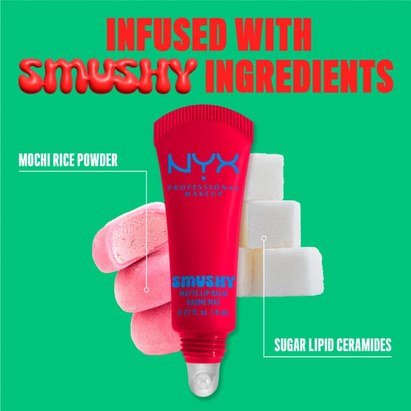 NYX Professional Makeup Smushy Matte Lip Balm, Soft Diffused Color, Matte Finish