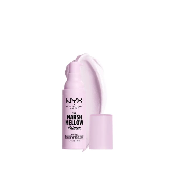 NYX Professional Makeup The Marshmellow Primer، برايمر أساس للمكياج، برايمر يركز على البشرة للحصول على بشرة ناعمة ومتجانسة، جذور المارشملو، تركيبة نباتية