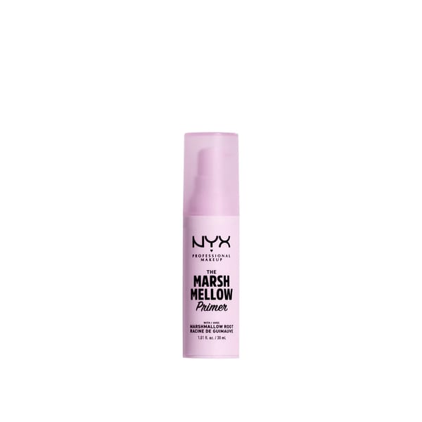 NYX Professional Makeup The Marshmellow Primer، برايمر أساس للمكياج، برايمر يركز على البشرة للحصول على بشرة ناعمة ومتجانسة، جذور المارشملو، تركيبة نباتية