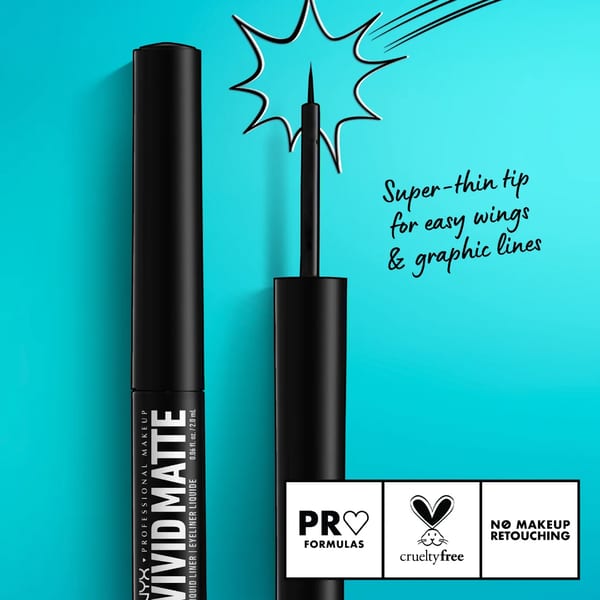 NYX Professional Makeup محدد عيون سائل مطفي Vivid Matte Liquid Liner Black