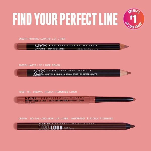 NYX Professional Makeup قلم تحديد الشفاه الرفيع